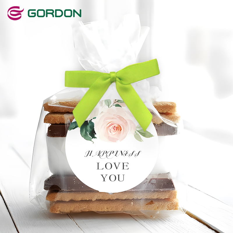 Gordon Ribbons Mini Satin Ribbon Bow With Gold Metal Band Twist Tie for Wedding Cake Candy Gift Wrapping Decoration
