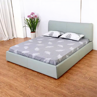 Lit Queen Size Réglable, Simple, Électrique, en Bois et Cuir, Solide, avec Mécanisme de Sommier Souple, Lit Bas avec Sommier Tapissé