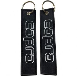 Porte-clés personnalisé en tissu doux avec lettres et logo imprimés, broderie double face - Product Image 3