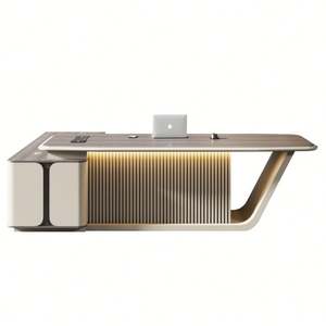 Escritorio de oficina Modular de madera de diseño moderno de gama alta, cubículo de estación de trabajo extensible para personal de gerente, muebles de alta visibilidad - Product Image 6