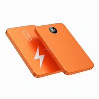 Batterie externe magnétique sans fil 5000mAh 10000mAh 22.5W GaN Type-C à charge rapide avec affichage LED en aluminium, logo personnalisé, commande en gros