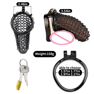 2024 nueva jaula de castidad Sissy Mesh Sexy pene cerraduras calzoncillos Anti-escape deseo Control acero pene anillo juguetes sexuales para hombre Gay 18 - Product Image 6