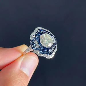 Anello con Diamante A054 in Oro Bianco, Taglio Brillante Rotondo, Diamante Naturale Colore D, Gioiello da Donna per Fidanzamento - Product Image 5