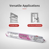 Scellant de construction ignifuge certifié SILANDE DJ-A3-MF889F, sachet de 592 ml pour mur-rideau de grande hauteur