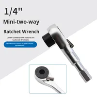Clé à cliquet hexagonale industrielle 72 dents 6.35mm Mini tournevis pour outil métrique à double extrémité Acier au chrome vanadium