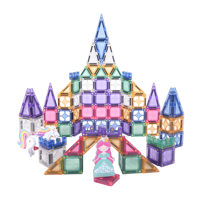 Nouveauté : Ensemble de 50 tuiles magnétiques pour les voyages |   Blocs de construction magnétiques miniatures à prix abordable, jouets éducatifs magnétiques pour enfants
