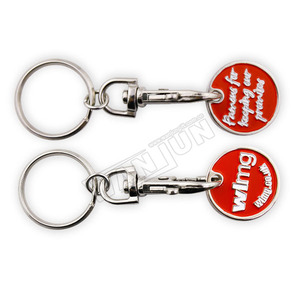 Tùy Chỉnh Logo Giỏ Hàng Coin Key Chain, Khuyến Mại Xe Đẩy Giỏ Hàng <span class=keywords><strong>Token</strong></span> Coin Keyring, Giỏ Hàng Thẻ Keychain - Product Image 3