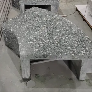 Beton terrazzo dış mekan mobilyası, yüksek kaliteli beton mobilya çeşitli şekil ve boyutlarda özelleştirilebilir