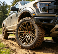 Rines Cóncavos Profundos de Aluminio Forjado Personalizados de 22x12 24x14 Pulgadas 6x139.7 8x165.1 8X170 8X180 para GMC Sierra 1500 2500 3500
