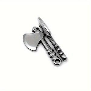 Amuletos en Forma de Hacha de Doble Cara con Recubrimiento PVD de Acero Inoxidable |   Accesorios de Joyería de Inspiración Vikinga para Hacer Collares y Pulseras - Product Image 2