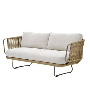 Canapé de jardin extérieur trois places, structure en alliage d'aluminium, rotin PE, coussin imperméable pour patio, cour, hôtel, balcon - Product Image 3