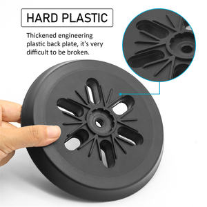 Tampon abrasif <span class=keywords><strong>électrique</strong></span> 6 pouces 6 trous elliptiques avec vis avec plaque en plastique dur compatible avec divers types de <span class=keywords><strong>ponceuse</strong></span> - Product Image 3