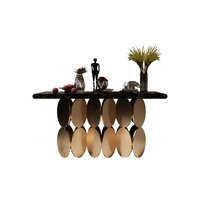 Table de porche de style luxe léger Table console d'entrée simple post-moderne avec dessus en marbre
