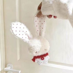 Joli pouf lapin blanc à pois apaisant en peluche avec rembourrage en coton PP pour bébés <span class=keywords><strong>et</strong></span> adultes, idéal pour dormir - Product Image 1