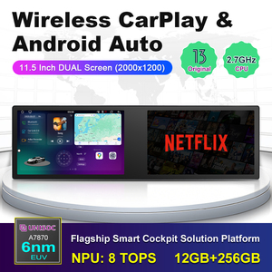 Hot bán 11 inch Màn hình kép 7870 CPU mới nhất hệ thống Android 8core 2.7GHz 6nm Core 12 + 256GB phổ loại đài phát thanh xe màn hình - Product Image 2