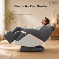 Fauteuil de massage électrique Oyeal moderne à points fixes, modèle 8D, zéro gravité, avec chaleur, pression d'air, rouleaux pour les pieds, massage complet du corps