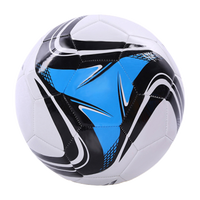 Ballon de football en PVC brillant de 1,6 mm, cousu à la machine, taille 5, pour ligue d'entraînement des adultes, cadeau promotionnel, 260-280 g