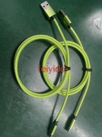 Usine nouveau design vert nylon tressé micro type-c 2.4a 3a câbles de charge 1M 2M 3M OEM usb-c synchronisation date câbles usb