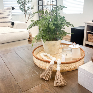 Plateau de service multifonction tissé à la main en rotin Design minimaliste moderne pour cuisine salon service de nourriture fabricant du Vietnam - Product Image 4