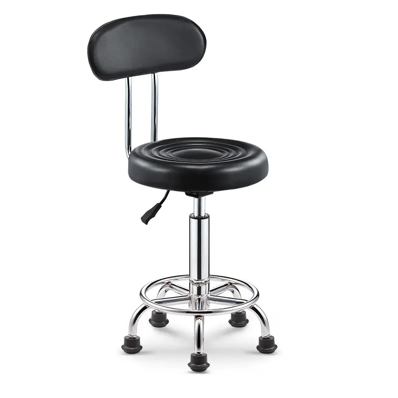 Wholesale Height Adjustable Work Salon Task Chair with Footrest Modern Rolling Stool