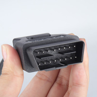 Cable de Diagnóstico OBDII de 16 Pines Macho a DB15 Hembra con Fuente de Alimentación Externa de CC