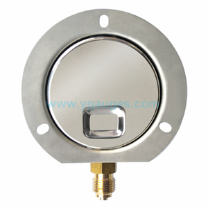 Нержавеющая сталь латунь Бурдон трубка глицерин Заполненный Манометр с фланцем - Product Image 2