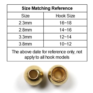 Perles en laiton pour la pêche à la mouche en gros, tête de nymphes, streamers, insectes, matériel de montage de hameçons pour la pêche à la mouche - Product Image 3