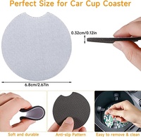 Dessous de verre à Sublimation, presse à chaud, support de tasse, tapis pour bricolage, accessoires de voiture, projet de peinture, sous-verres antidérapants en néoprène pour voiture