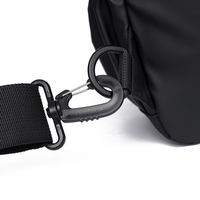 Sac de poitrine bandoulière en polyester imperméable et résistant à l'usure, style sport, avec fermeture éclair, logo personnalisé, couleur unie, pour homme, luxe, toutes saisons, pour l'extérieur