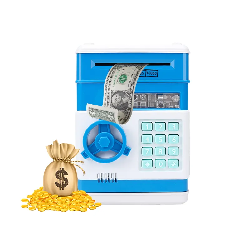 Kids Electronic brick money box personal atm machine machine save toy money jar piggy bank