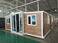 VOROS 2 Maison Conteneur Préfabriquée de Luxe Extensible en Acier à 3 Chambres, Prête à l'emploi, Résistante aux Ouragans, Maison Mobile Préfabriquée Compacte