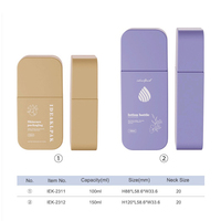 Flacon pompe à lotion en plastique PE carré plat rechargeable de 100 ml et 150 ml, flacon vaporisateur pour brume corporelle