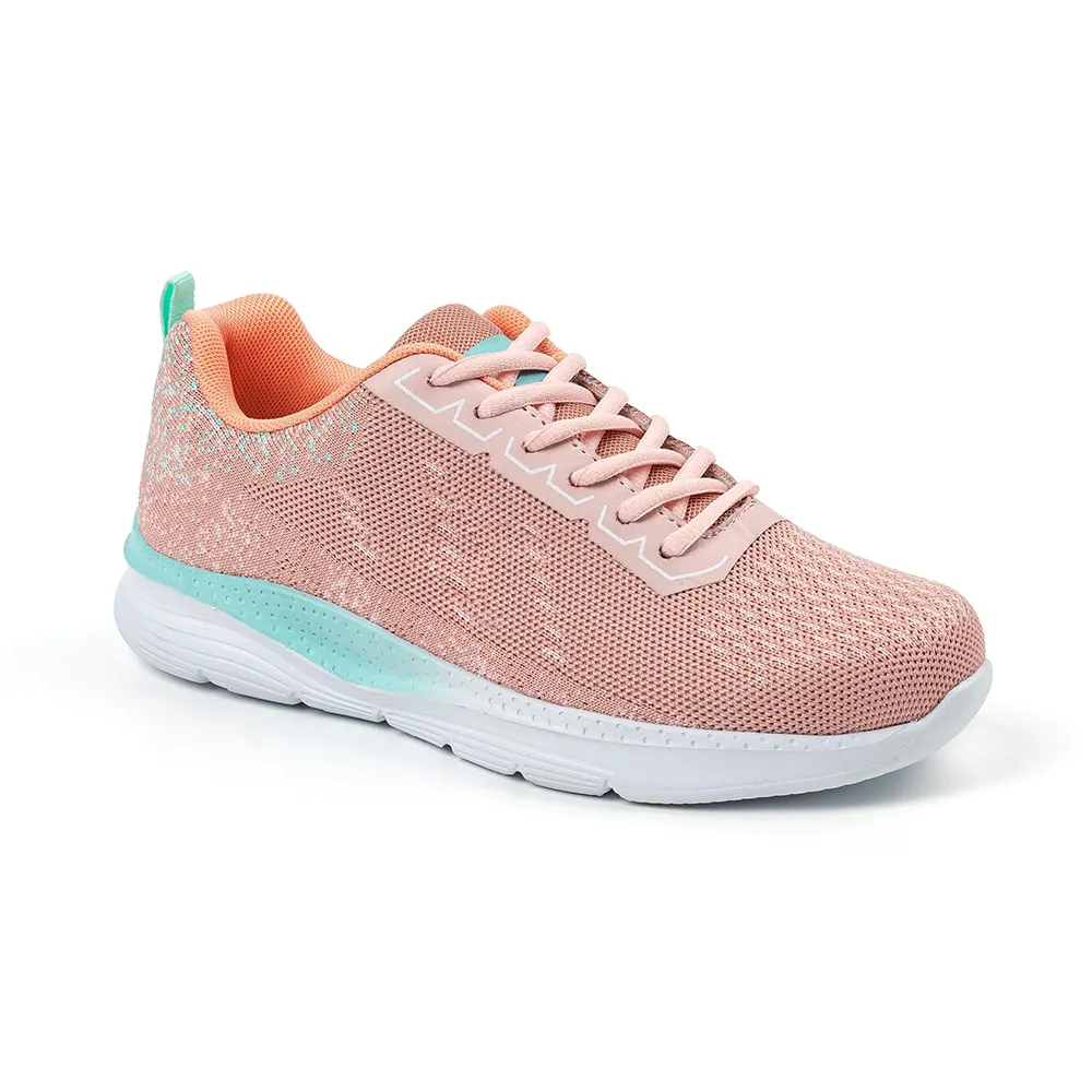 Custom new style pink breathable sneakers running shoes for women