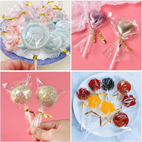 300PCS Cake Pop Sticks y Wrappers Set para Lollipop Cake Caramelos Chocolates Galletas Wrapping