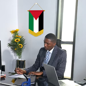 Wholesale Mini Pennant Car Flags 20x30cm Palestine Wall Decor <b>Small</b> Ornaments Hanging Digital Printing Satin Material - Product Image 2