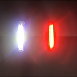 Feu arrière de vélo rechargeable par USB, LED rouge et blanc, 4 modes, étanche IPX4, en plastique, pour la conduite nocturne - Product Image 2