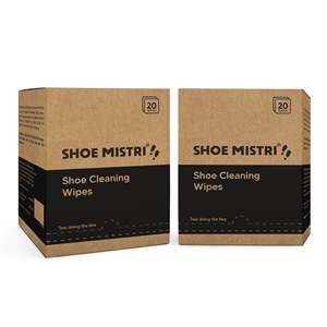 ผ้าเช็ดทำความสะอาดรองเท้าแบบทันที Shoe Mistri 20 ชิ้น ขจัดคราบสกปรก ปลอดภัยสำหรับหนัง หนังกลับ ผ้าใบ ผ้าตาข่าย และผ้าถัก - Product Image 2