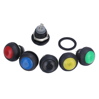 Interrupteur à bouton-poussoir momentané à tête ronde de 12 mm, 1NO 2A 250V, boîtier en plastique étanche IP65 pour dispositif médical