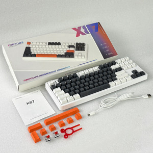 คีย์บอร์ดเกมมิ่งแบบมีสาย RGB โลหะ DIY แบบตั้งโปรแกรมได้ 87 ปุ่ม ลดราคาจากโรงงาน สำหรับคอมพิวเตอร์/แท็บเล็ต/ไอแพด 87 ปุ่ม LED B - Product Image 6