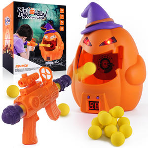 Bechotoy Halloween Pumpkin Jouets interactifs pour enfants Jouets de tir en EVA Armes Jouet pistolet à air comprimé en mousse avec cible - Product Image 1