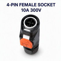 Connecteur Électrique Rond Étanche IP67 Mâle-Femelle en Métal MJ16 UL94-V0 10A 5A 3A pour Éclairage LED Extérieur et Robots