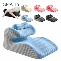 Oreiller en mousse à mémoire de forme pour couple avec housse lavable, oreiller ergonomique Kamasutra pour couple, pour dormir et lire