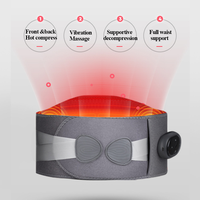 Ceinture de Massage Électrique de Soutien Lombaire Chauffante avec Vibration pour Traitement du Nerf Sciatique et Soulagement de la Douleur Dorsale