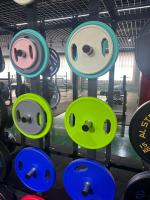 Piringan Beban Barbel untuk Latihan Angkat Beban di Gym, 2 Lubang, Piringan Barbel untuk Angkat Beban, Piringan Berlabel untuk Angkat Beban
