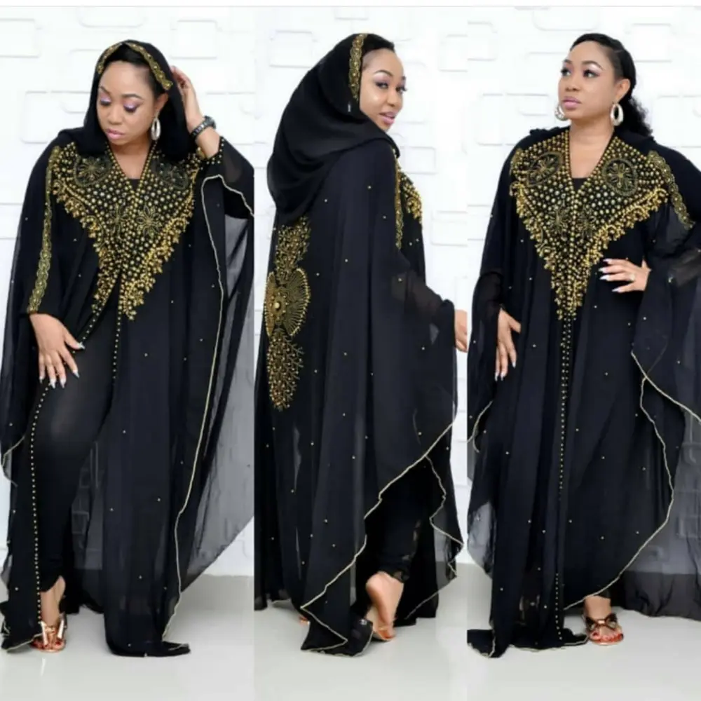 Islamische Kleidung Ästhetische Schwarze Abaya Muslimischen Frauen Muslimischen Kleid Lange Ärmel