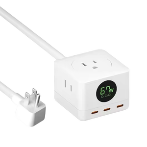 스마트 타입 C 고속 충전기 어댑터 전원 스트립 3AC 맥북 아이폰 노트북 전원 공급 장치 전기 플러그 소켓 10A 정격 전류 - Product Image 1