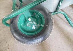 Cubo de plástico de Color verde, carretilla de rueda de jardín, WB6414, en venta - Product Image 6
