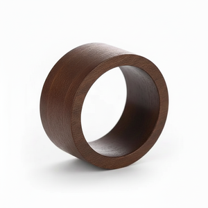 Anneau de serviette de forme ronde de conception de luxe stockage de serviette en bois de manguier solide et anneau de porte-mouchoirs - Product Image 1