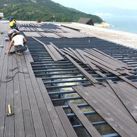 Plancher extérieur en bois de jardin de terrasse en WPC de haute qualité pour la décoration commerciale