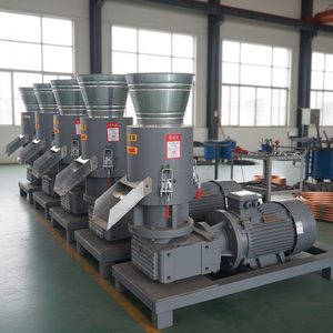 Machine à granulés de biomasse verticale à matrice plate la plus vendue, moteur 30KW, faible coût d'entretien, production 400-500kg/h pour petites entreprises - Product Image 1